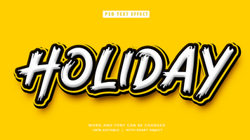 Holiday 3D Editable Text Style Effects psd