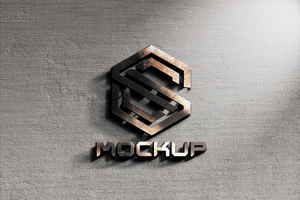 Branding Logo Mockup 3D Style psd