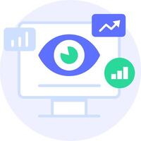 monitoring and evaluation modern icon illustration vector