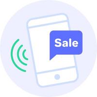 Phone mobile advertise sale modern icon illustration vector