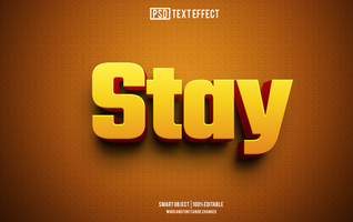stay text effect, typography, 3d text. psd