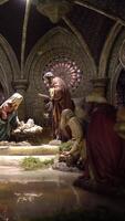 Vertical Video of Christmas Manger Nativity Scene