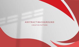 Red White Color Spiral Geometric Abstract Background with Shadow Overlay EPS 10 vector