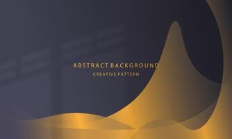 Abstract background with golden curved lines. Vector illustration for your design.