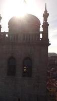 Vertical Video City of Porto in Portugal Aerial View