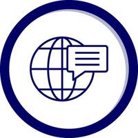 mundo comunicación vector icono