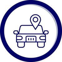coche ubicación vector icono