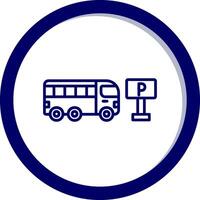 Bus Parking Vector Icon