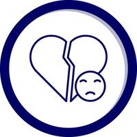 Broken Heart Vector Icon