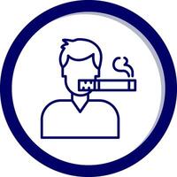 Man Smoking Vector Icon