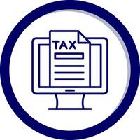 Online Tax Vector Icon