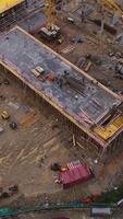 Vertical Video of Construction Workers Aerial View