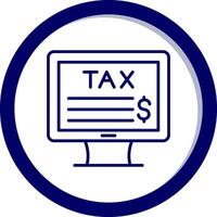 Online Tax Vector Icon