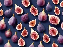 AI generated Purple fig, exotic health nourishment with copy space. photo