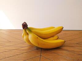 Ripe bananas. Exotic tropical yellow fruit. Banana symbol of health care and wellbeing. photo