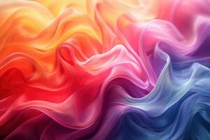 AI generated Vibrant Abstract Art  Colorful Wave Patterns in a Digital Medium photo