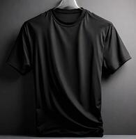 AI generated black t - shirt mockup photo