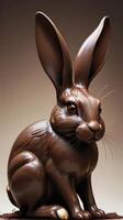 AI generated Photo Of Easter Chocolate Bunny Cut Out. AI Generated