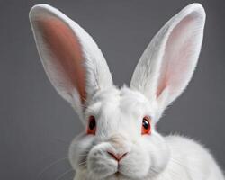 AI generated White Easter Rabbit Ears Isolated. AI Generated photo