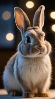 AI generated Photo Of Pajamawearing Rabbit. AI Generated