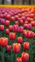 AI generated Photo Of Tulip Garden Clipart. AI Generated