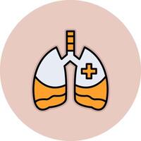 icono de vector de pulmones