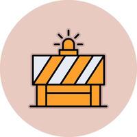 Road Barrier Vector Icon