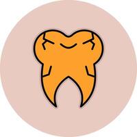 Cracked Tooth Vector Icon