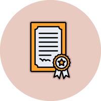 icono de vector de certificado