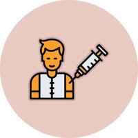 Man Vaccination Vector Icon