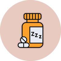 dormido pastillas vector icono