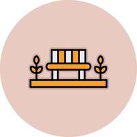 Park Bench Vector Icon