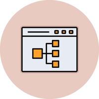 Online Flowchart Vector Icon
