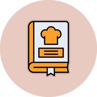 icono de vector de libro de recetas