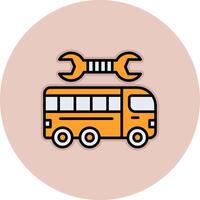 Repairing Bus Vector Icon