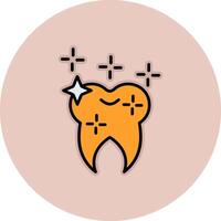 brillante diente vector icono