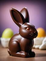 AI generated Photo Of A Bunnyshaped Chocolate Confectionery Easter. AI Generated