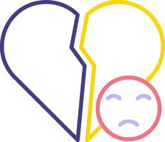 Broken Heart Vector Icon