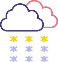 Snowfall Vector Icon