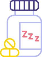 dormido pastillas vector icono