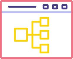 Online Flowchart Vector Icon