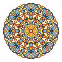 mandala de flores. elementos decorativos vintage. patrón oriental, ilustración vectorial vector