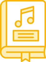 icono de vector de libro de música