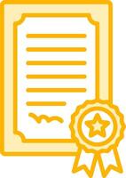 icono de vector de certificado