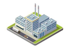 Modern Isometric Industrial Building vector