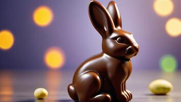 AI generated Photo Of Easter Chocolate Bunny Cut Out. AI Generated