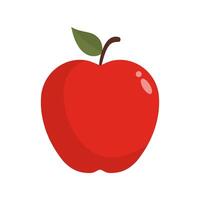 Red apple fruit icon vector in flat style. Healthy food sign symbol