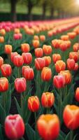 AI generated Photo Of Tulip Garden Clipart. AI Generated