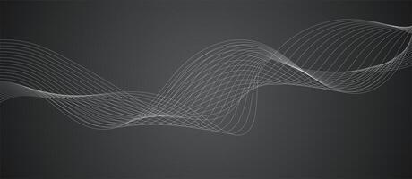 black and white wave background. wave line background. black and white abstract background vector