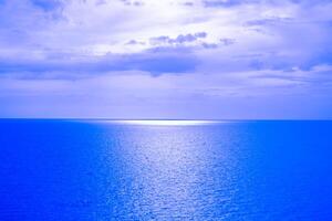 Blue sea and sky on nature background photo